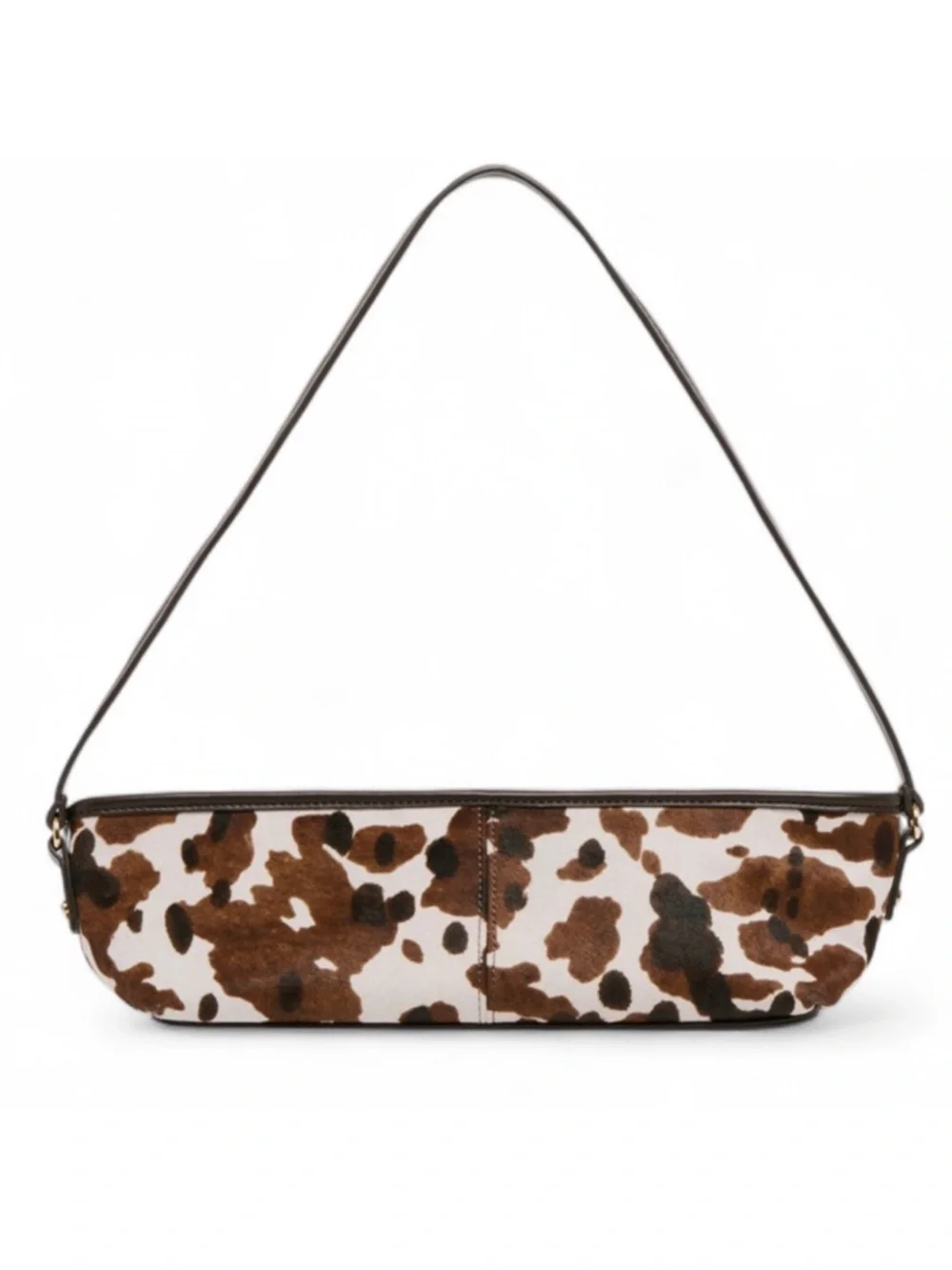 Savaii Cow Print Calf Hair Baguette Shoulder Bag NWT